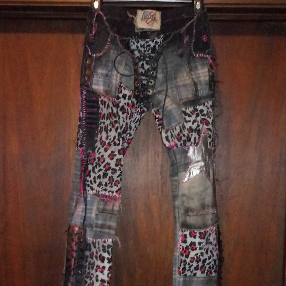 (Jimmy Webb's)Agatha Blois/NYC Leather Stage Pants - Picture 2 of 9
